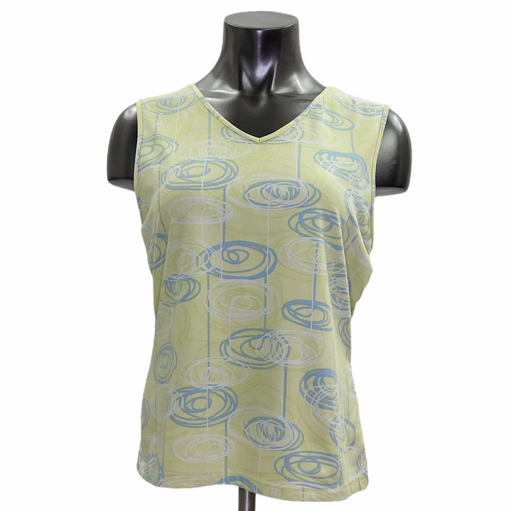 PROSPIRIT Yellow Printed Sleeveless Muscle Tank L
